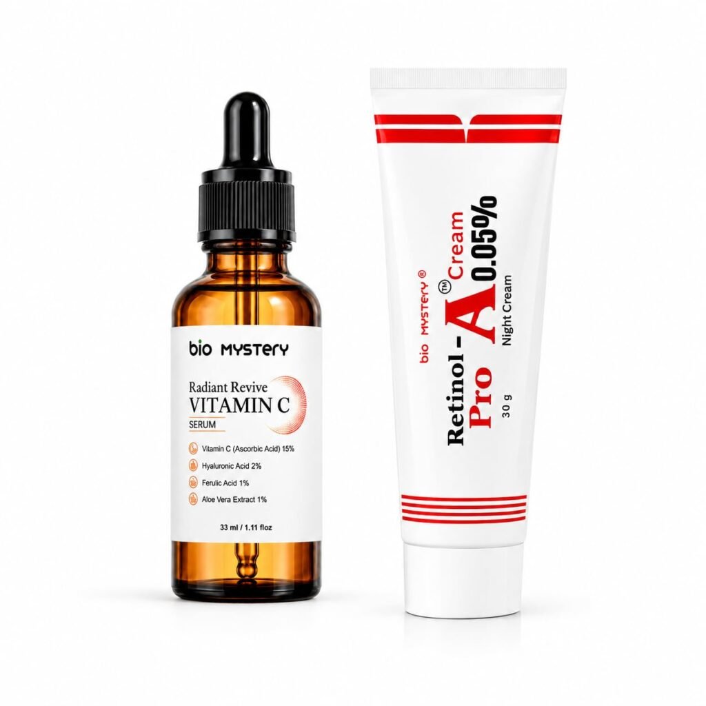 Retinol Pro Night Cream 0.05% + Vitamin C Face Serum Combo